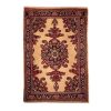 Persian Carpet Intricately Hand-Knotted Medallion Wool Cream Lajack