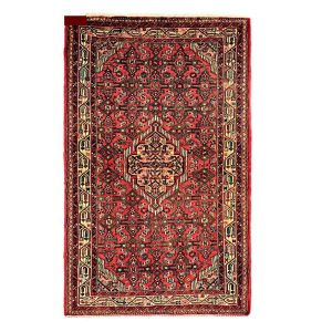 Iranian Hand Knotted Hamadan Rug Model Red Toranj