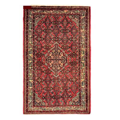 Persian Carpet Intricately Hand-Knotted Medallion Wool Red Toranj