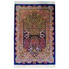 Qom Hand-Knotted Persian Silk Carpet Model Derakhti