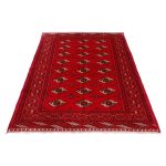 Persian Carpet Intricately Hand-Knotted Tribal Vermilion Color Wool