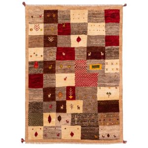 Iranian Hand-knotted Wool Gabbeh Rug Model Hana