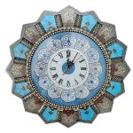 Handcrafted Persian Wooden Wall Clock - Khatam Marquetry Art, Khorshidi II