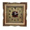 Handcrafted Persian Wooden Wall Clock - Khatam Marquetry Art, Mahan