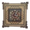 Handcrafted Persian Wooden Wall Clock - Khatam Marquetry Art, Arad