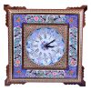 Handcrafted Persian Wooden Wall Clock - Khatam Marquetry Art, Asa