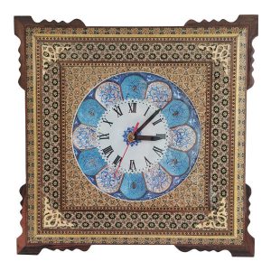 Iranian Khatam-kari Wall Clock Model Mahla