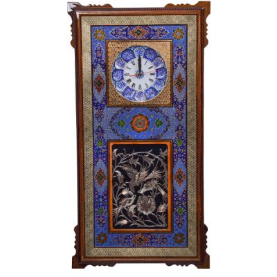 Handcrafted Persian Wooden Wall Clock – Khatam Marquetry Art, Venus