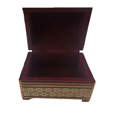Handcrafted Wooden Jewelry Box with Persian Khatam Design – Iblue
