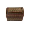 Handcrafted Wooden Jewelry Box with Persian Khatam Design - Iblue