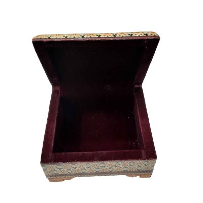 Handcrafted Wooden Jewelry Box with Persian Khatam Design – Kabiri