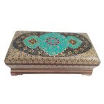 Handcrafted Wooden Jewelry Box with Persian Khatam Design - Kamani