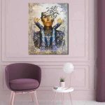 Persian Wooden Poster Print - Golden Girl Wall Art