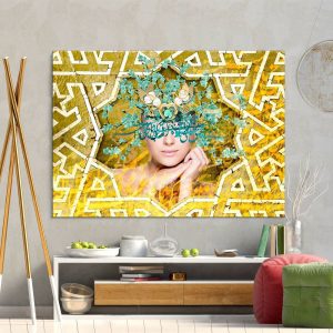 Iranian Panel Canvas Wall Art Model Golden320