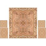Persian Bedspread Set – Oriental Style Double Size with Termeh Fabric – Afshar