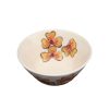 Handmade Decorative Pottery Bowl Model Orange Flower