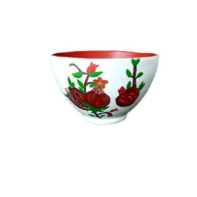 Handmade Decorative Pottery Bowl Model Red Pomegranate