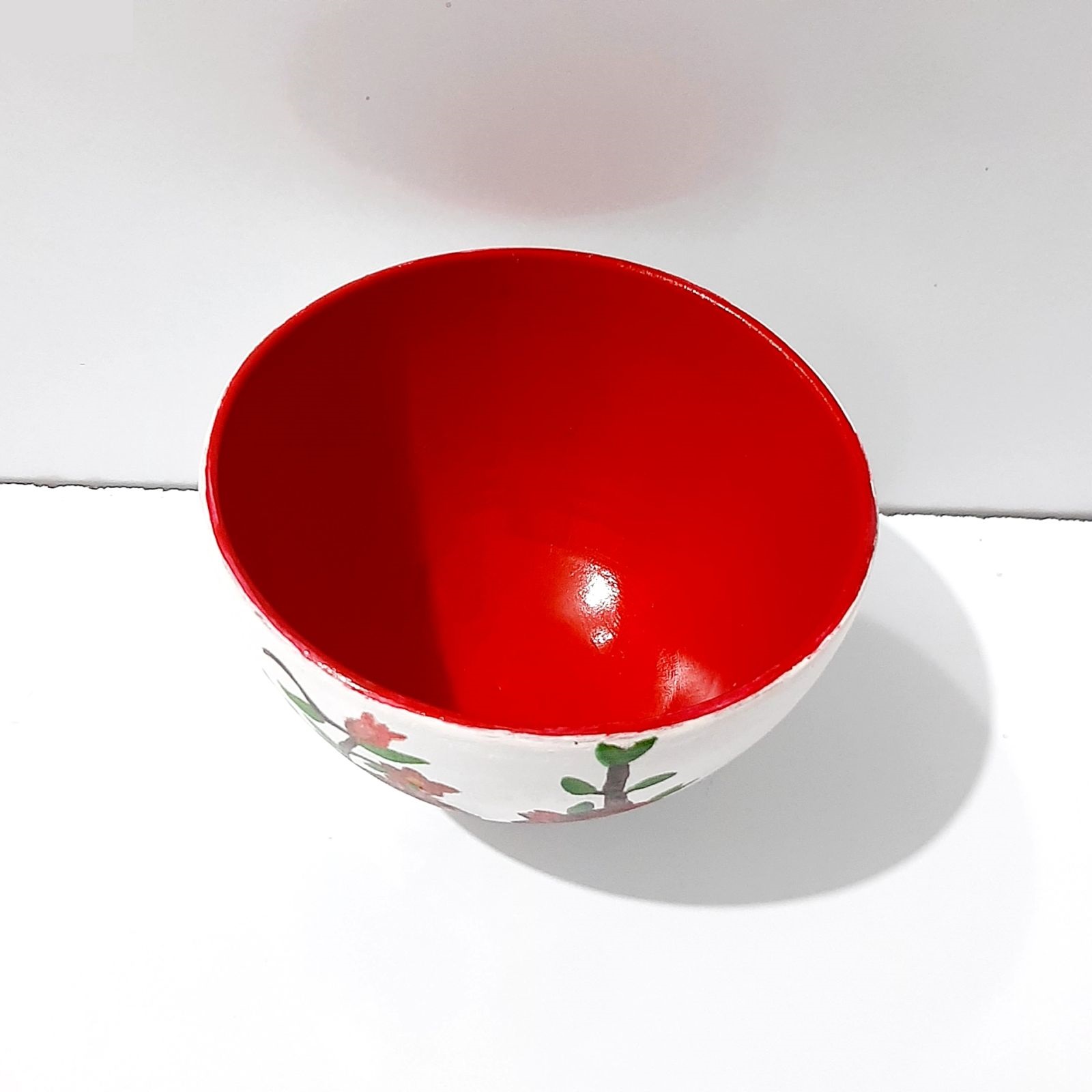 Handmade Decorative Pottery Bowl Model Red Pomegranate