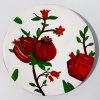 Decorative Pottery Wall Plate Hand-Painted Anar