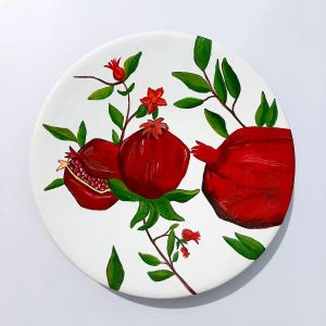 Iranian Pottery Plate Model Pomegranate Design