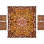 Persian Bedspread Set – Oriental Style Double Size with Termeh Fabric – Kebria