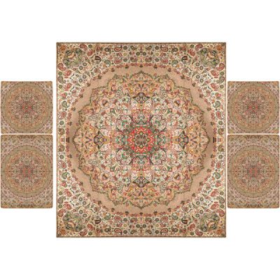 Persian Bedspread Set – Oriental Style Double Size with Termeh Fabric – Nima