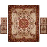 Persian Bedspread Set – Oriental Style Double Size with Termeh Fabric – Nahal