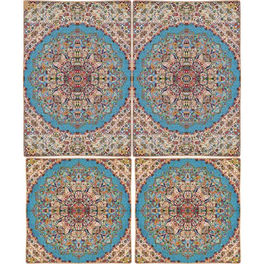 Persian Bedspread Set – Oriental Style Double Size with Termeh Fabric – Nina