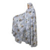 Iranian Cultural Chador for Women – Colorful, Ideal for Daily Use and Namaz, White flowers