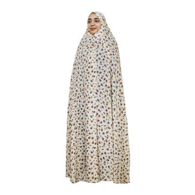 Iranian Cultural Chador for Women – Colorful, Ideal for Daily Use and Namaz, Orange Flowers
