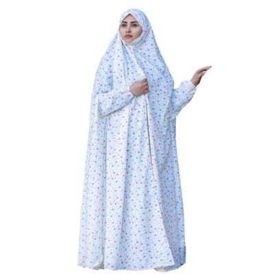 Islamic Namaz Chador with Sleeves for Women Ideal for Praying – Purple Flowers