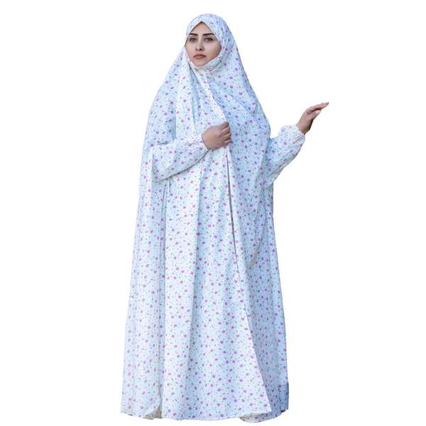 Islamic Namaz Chador with Sleeves for Women Ideal for Praying - Purple Flowers