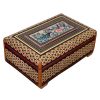 Handcrafted Wooden Jewelry Box with Persian Khatam Design - Ferdos