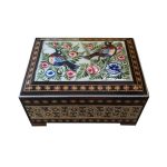 Handcrafted Wooden Jewelry Box with Persian Khatam Design - Hiva