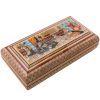 Handcrafted Wooden Jewelry Box with Persian Khatam Design - Mahtan