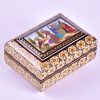 Handcrafted Wooden Jewelry Box with Persian Khatam Design - Majlesi