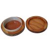 Handcrafted Wooden Jewelry Box with Persian Khatam Design - Round