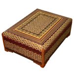 Handcrafted Wooden Jewelry Box with Persian Khatam Design – Ahoura