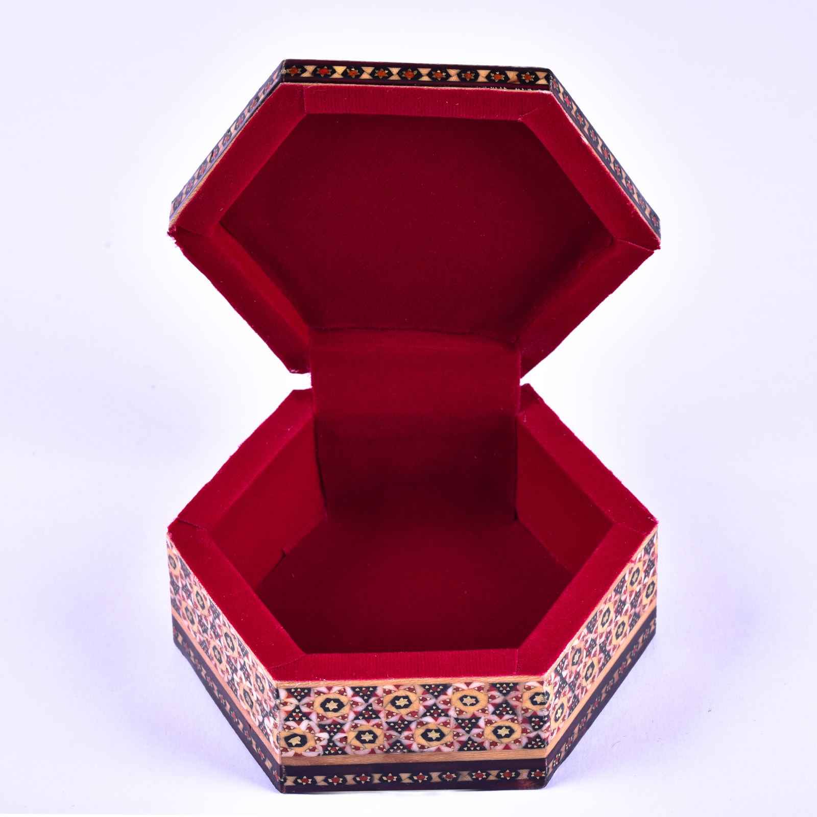 Handcrafted Wooden Jewelry Box with Persian Khatam Design – Arad