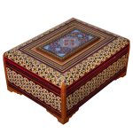 Handcrafted Wooden Jewelry Box with Persian Khatam Design – Mahour