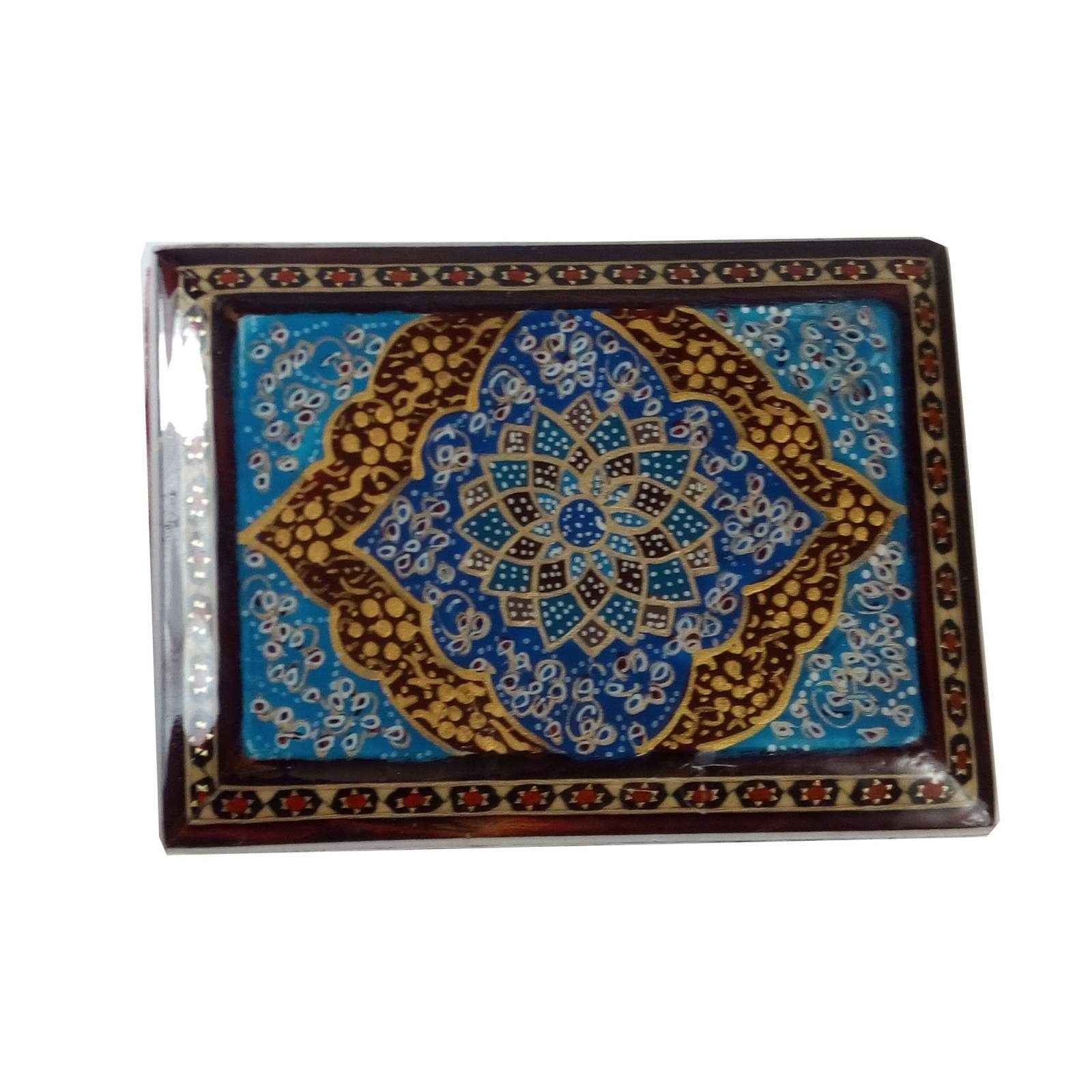 Handcrafted Wooden Jewelry Box with Persian Khatam Design – Royal