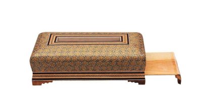 Handcrafted Persian Wooden Tissue Box Cover – Khatamkari Arad