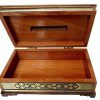 Handcrafted Persian Wooden Tissue Box Cover – Khatamkari Golden