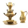 Persian Brass Samovar Decorative Coal Tea Maker Floral Motifs 2-Liter