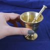 Brass Mortar & Pestle Set Traditional Persian Style Golzari