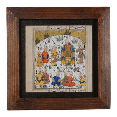 Decorative Persian Framed Tile – Shahnameh Inspired Pattern: Amiran