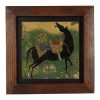 Decorative Persian Framed Tile - Shahnameh Inspired Pattern: Black Horse