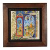 Decorative Persian Framed Tile - Shahnameh Inspired Pattern: Golzari