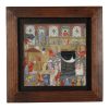 Decorative Persian Framed Tile - Shahnameh Inspired Pattern: People
