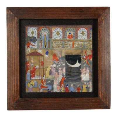 Decorative Persian Framed Tile – Shahnameh Inspired Pattern: People